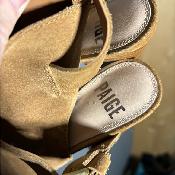 Paige Mimi Suede Block Heel Sandals Womens Size 6 - Picture 6 of 6